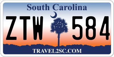 SC license plate ZTW584
