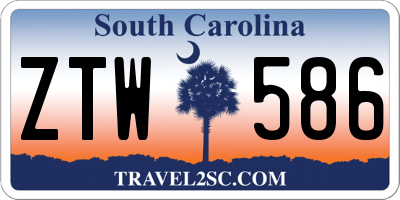 SC license plate ZTW586