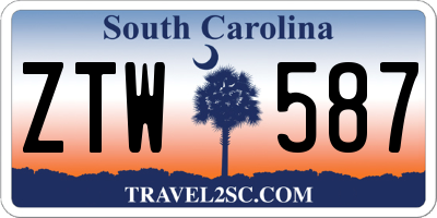 SC license plate ZTW587