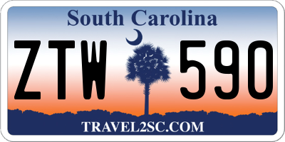 SC license plate ZTW590