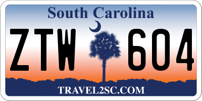 SC license plate ZTW604