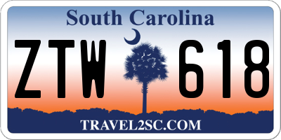 SC license plate ZTW618