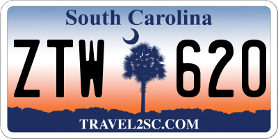 SC license plate ZTW620