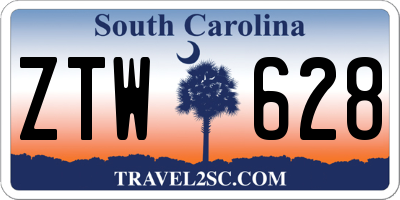 SC license plate ZTW628