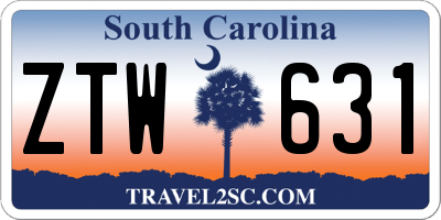 SC license plate ZTW631