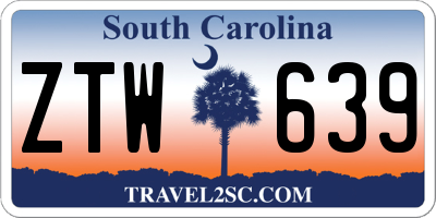 SC license plate ZTW639