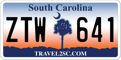 SC license plate ZTW641