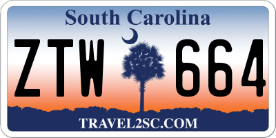 SC license plate ZTW664