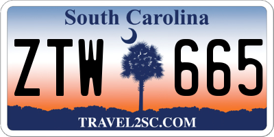 SC license plate ZTW665