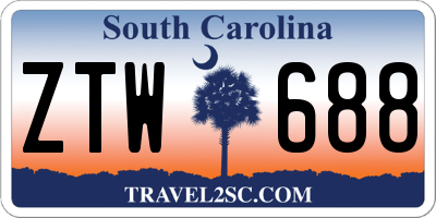 SC license plate ZTW688