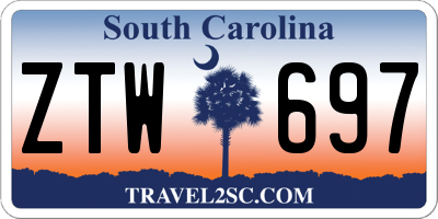 SC license plate ZTW697