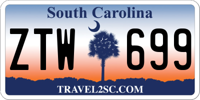SC license plate ZTW699