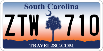 SC license plate ZTW710