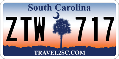 SC license plate ZTW717