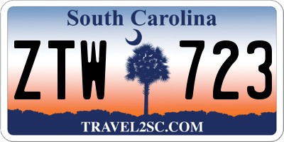 SC license plate ZTW723