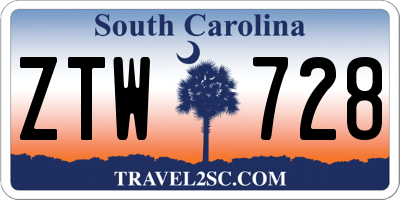 SC license plate ZTW728