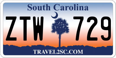 SC license plate ZTW729
