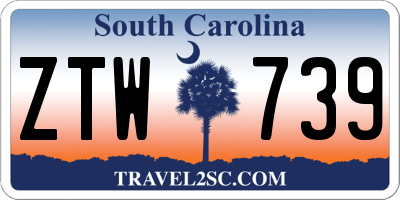 SC license plate ZTW739