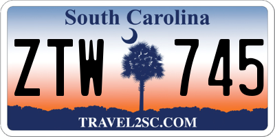 SC license plate ZTW745