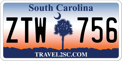 SC license plate ZTW756