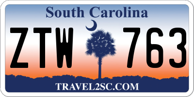 SC license plate ZTW763
