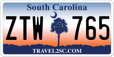 SC license plate ZTW765