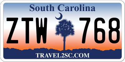 SC license plate ZTW768