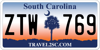 SC license plate ZTW769