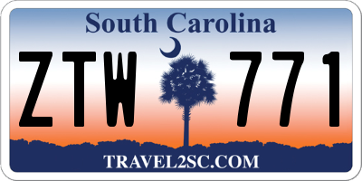 SC license plate ZTW771