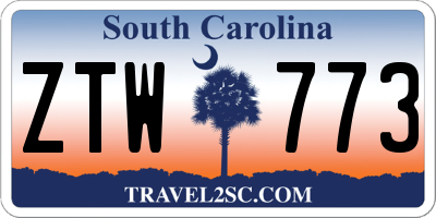 SC license plate ZTW773