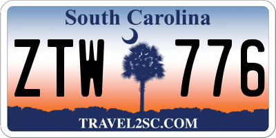 SC license plate ZTW776