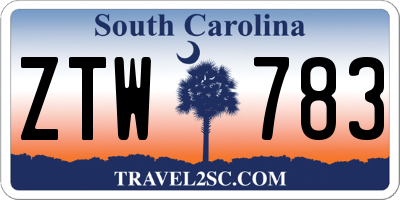 SC license plate ZTW783