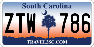 SC license plate ZTW786