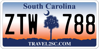 SC license plate ZTW788