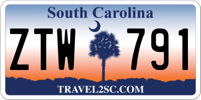 SC license plate ZTW791