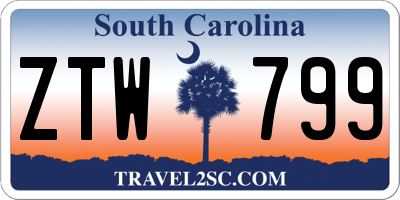 SC license plate ZTW799
