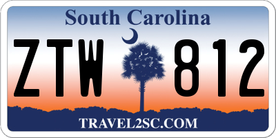 SC license plate ZTW812