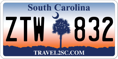 SC license plate ZTW832