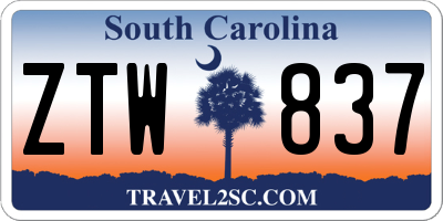 SC license plate ZTW837