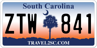 SC license plate ZTW841