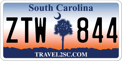 SC license plate ZTW844