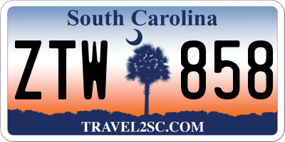 SC license plate ZTW858