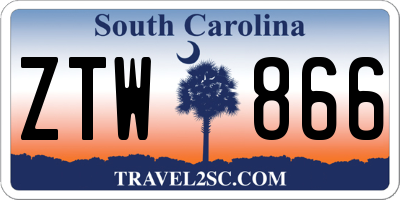 SC license plate ZTW866