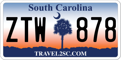 SC license plate ZTW878