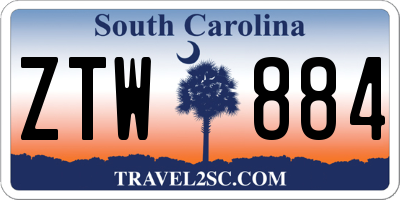 SC license plate ZTW884