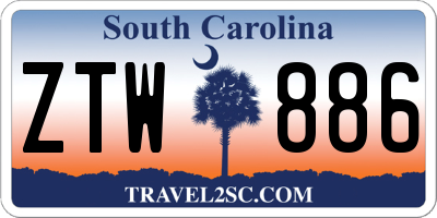 SC license plate ZTW886