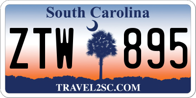SC license plate ZTW895
