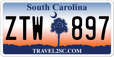 SC license plate ZTW897