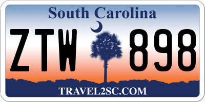 SC license plate ZTW898