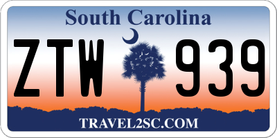 SC license plate ZTW939
